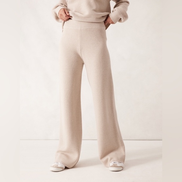 NWOT CERES LIFE Soft Knit Pant Oatmeal Marle Textured XS - Picture 2 of 3